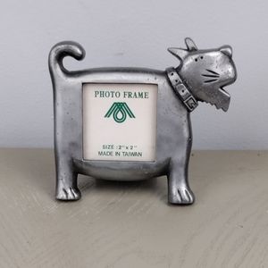 Vintage Pewter Dog Photo Frame